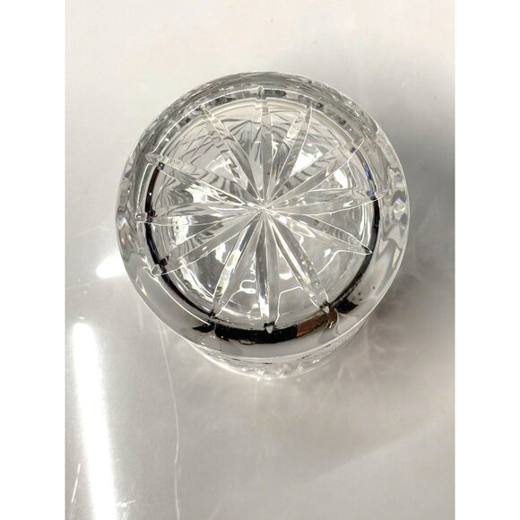 Crystal Cut Large Glass Whiskey Tumbler Candle Holder Vase - Picture 3 of 5